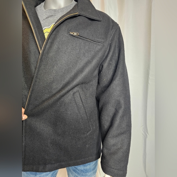 Weatherproof Men's Fully Lined Heavy Wool Zip Jacket sz L - Picture 7 of 15